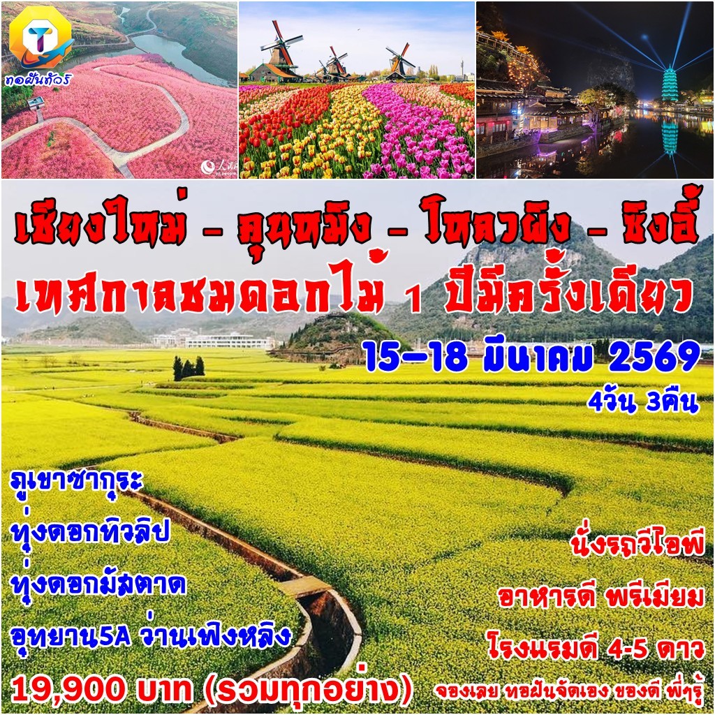 เทศกาลชมดอกไม้คุนหมิง โหลวผิง ซิงอี้