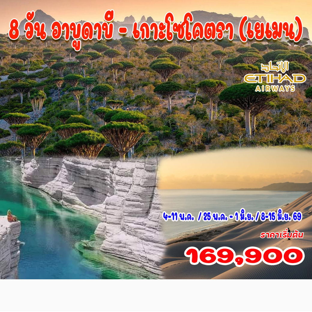 ทัวร์สหรัฐอาหรับเอมิเรตส์ อาบูดาบี - เกาะโซโคตรา (เยเมน) 8วัน 6คืน (EY)
